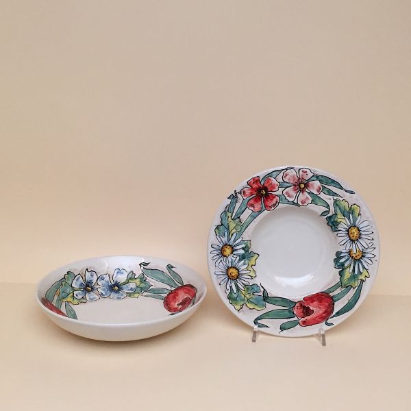 SET OF PASTA-SOUP BOWLS, CM.22 DIAMETER, CM.5H.